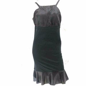 NEW VALENTINO DRESS BLACK SILK VISCOSE IT42 US8